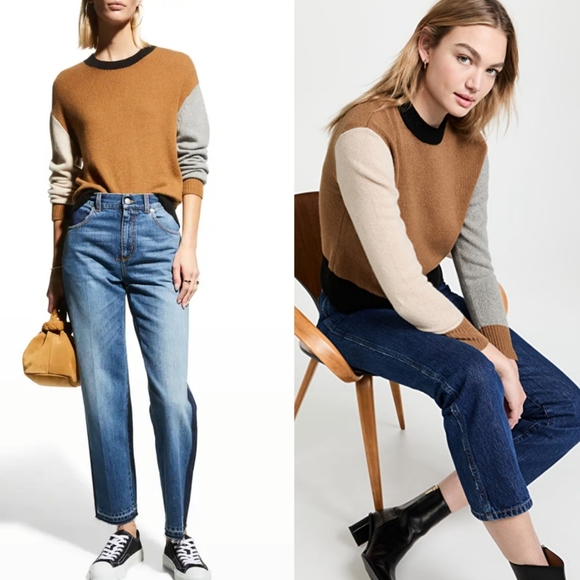 Frame Denim Sweaters - 🎉HP🎉 FRAME Colorblock Cashmere Sweater